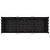 Garden Planter with Wheels Black 120 x 40 x 29 cm PP 3423042