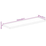 Table Top 110x70x3.8 cm Rectangular Solid Wood Mango 371543