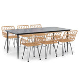 7 Piece Garden Dining Set Poly Rattan 3157850