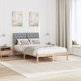Bed Frame Light Grey 120 x 200 cm Solid Pine Wood 878819