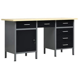 145347 Workbench Black 160x60x85 cm Steel