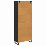 Highboard Black Oak 69.5 x 34 x 180 cm Engineered Wood 3416280
