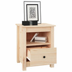 ZNTS Bedside Cabinet 40x35x49 cm Solid Wood Pine 813709