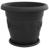 Plant Pots 6 pcs Black 39 x 32 cm Plastic 3403279