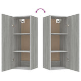 Wall Cabinet Grey Sonoma 34.5x34x90 cm Engineered Wood 817439