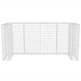 Gabion Triple Wheelie Bin Surround Steel 250x100x120 cm 142560