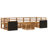 Outdoor Sofa Set 8 pcs Natural Solid Acacia Wood 3384150
