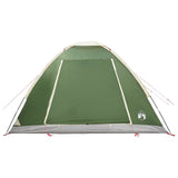 Camping Tent with Roof Green 4-Person Polyester and Steel 42028647