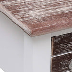 ZNTS Side Table Brown 40x40x40 cm Paulownia Wood 284067
