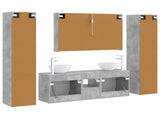 Bathroom Furniture Set 6 pcs Concrete Grey 3407218
