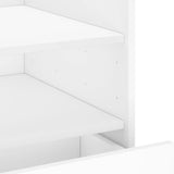 ZNTS Bedside Cabinet White 45x50x50 cm Engineered Wood 848276