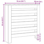 ZNTS Radiator Cover White 78x20x82 cm Engineered Wood 852681