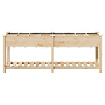 Garden Planter Beige 203.5 x 53 x 76.5 cm Solid fir wood 42006582