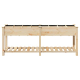 Garden Planter Beige 203.5 x 53 x 76.5 cm Solid fir wood 42006582