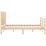 Bed Frame without Mattress Double Solid Wood 3195001