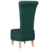 Slipper Chair Dark Green 56.5 x 70 x 110 cm Fabric 42020682