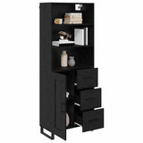 Highboard with Drawer 2 pcs Black Oak Engineered Wood 3416078