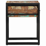End Table with Drawer 40 x 40 x 50 cm Solid Reclaim Wood 4016713