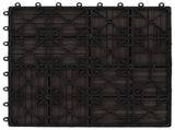 Decking Tile 22 pcs Dark Brown 30 x 30 cm WPC 3444841