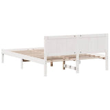 Bed Frame White 150 x 200 cm Solid Pine wood 872186