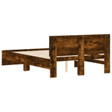 Bed Frame without Mattress Smoked Oak 135x190 cm Double 3207508