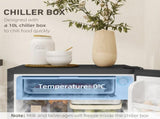 91 Litre Freestanding Under Counter Fridge Freezer, Small Fridge with Chiller Box, Adjustable T3398P343463