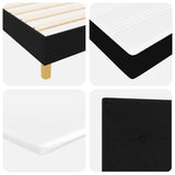 Box Spring Bed with Mattress Black 120 x 200 cm Fabric 3342431