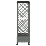 Raised Bed with Trellis and Roof Light Grey 163 x 40 x 129 cm 3423107