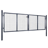 Mesh Garden Gate Galvanised Steel 300x75 cm Grey 143362