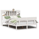 Bookcase Bed without Mattress White 140x200 cm Solid Wood Pine 3321835