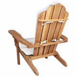 Garden Adirondack Chair Natural Solid Teak Wood 42041356