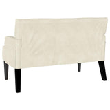 Chesterfield Bench Cream 112 x 65.5 x 75 cm Velvet 42019293