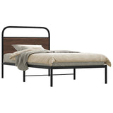 Bed Frame Without Mattress 107x203 cm Brown Oak Engineered Wood 4100303