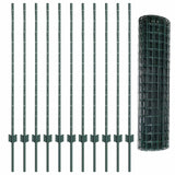 Fence with Posts Green 1.2 x 25 m Steel 3336013