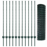 Welded Wire Fence 25 x 1.2 m PVC-Coated Steel Green 3336051