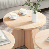 Coffee Table 3 pcs Natural 873538