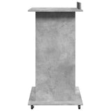 Lectern with Wheels & Drawer Concrete Grey 55x55x107 cm Engineered Wood 848027