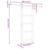 Sliding Door ORKDAL Natural 78 x 202 cm 3331907