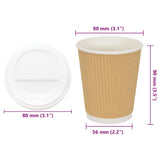 Paper Coffee Cups with Lids 1000 pcs 8oz 200ml 3325224