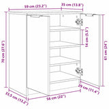 Shoe Cabinet Black Oak 59 x 35 x 70 cm Engineered Wood 862100