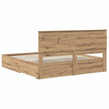 Bed Frame with Drawer with Headboard Manual Engineered Wood 3410296