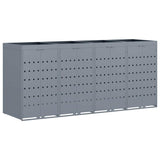 Wheelie Bin Storage for 4 Bins Light Grey 272 x 77.5 x 121.5 cm 3394750