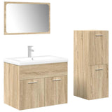 ZNTS 4 Piece Bathroom Furniture Set Sonoma Oak Engineered Wood 3325027