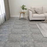 Self-adhesive Flooring Planks 55 pcs PVC 5.11 m Concrete Grey 324677