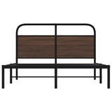 Bed Frame Without Mattress 140x190 cm Brown Oak Engineered Wood 4100307