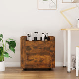 Desk Trolley Smoked Oak 60x45x60 cm Engineered Wood 816613