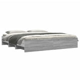 Bed Frame Grey sonoma Engineered wood, Plywood slats Double 3295630