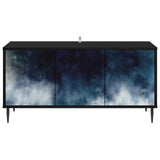 TV Cabinet RAALTE 102 x 33 x 51 cm Black Oak Engineered Wood 8007092