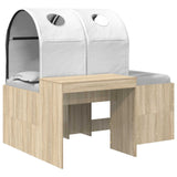 Bed with Tunnel 3 pcs Artisian Oak and White Engineered Wood 3423521