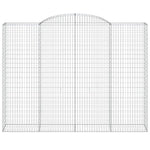 Arched Gabion Basket 300x50x220/240 cm Galvanised Iron 153521